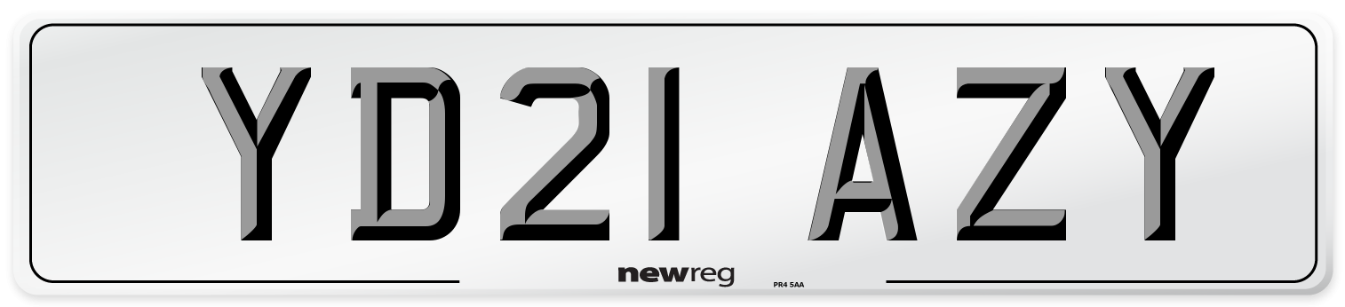 YD21 AZY Number Plate from New Reg